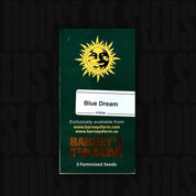 Grünes Barney’s Farm Blue Dream Päckchen mit Sonnenlogo und Aufschrift 3 feminisierte Samen