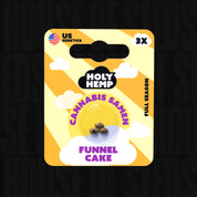 Gelb-weißes Holy Hemp Funnel Cake Paket mit 3 Cannabissamen, Wolkengrafiken, US-Flaggen-Symbol